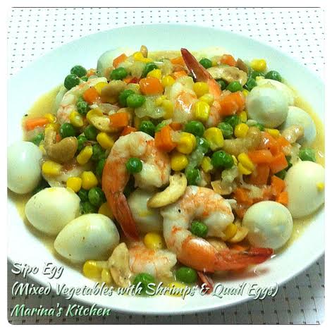 Sipo Egg (Mixed Vegetables with Shrimps & Quail Eggs 