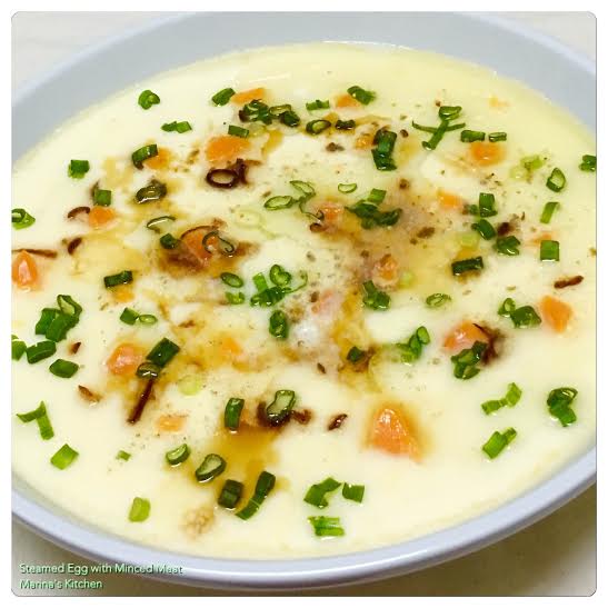 Steamed Egg With Minced Meat Marina S Kitchen